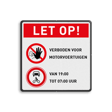 Veiligheidsbord met dubbel omgezette rand
