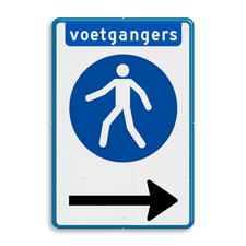 Aluminium informatiebord met dubbel omgezette rand