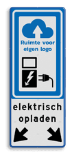 Aluminium informatiebord met een dubbel omgezette rand