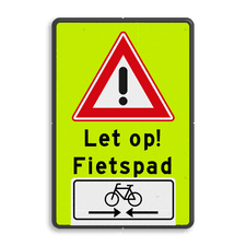 Aluminium informatiebord met dubbel omgezette rand