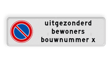 Aluminium informatiebord met een dubbel omgezette rand
