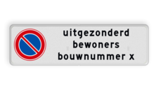 Aluminium informatiebord met een dubbel omgezette rand