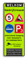 Aluminium informatiebord met een dubbel omgezette rand