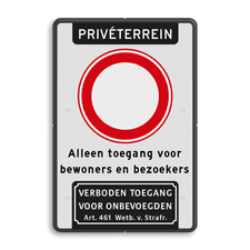 Aluminium informatiebord met dubbel omgezette rand