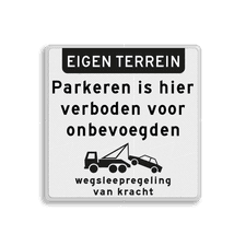 Aluminium informatiebord met een dubbel omgezette rand