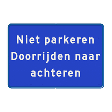 Aluminium informatiebord met een dubbel omgezette rand