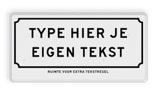 Aluminium informatiebord met een dubbel omgezette rand