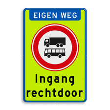 Aluminium informatiebord met dubbel omgezette rand