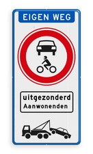 Aluminium informatiebord met een dubbel omgezette rand