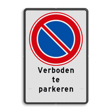 Aluminium informatiebord met dubbel omgezette rand
