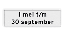 Aluminium informatiebord met een dubbel omgezette rand