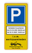 Aluminium informatiebord met een dubbel omgezette rand