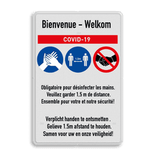 Veiligheidsbord met dubbel omgezette rand