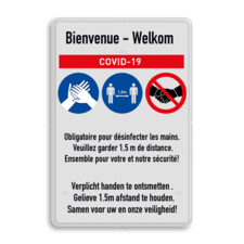 Veiligheidsbord met dubbel omgezette rand