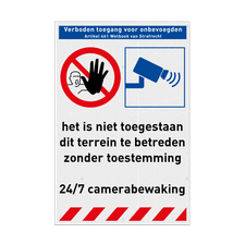 Veiligheidsbord vlak Alupanel (2mm)