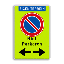 Aluminium informatiebord met dubbel omgezette rand