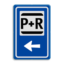 Aluminium informatiebord met een dubbel omgezette rand