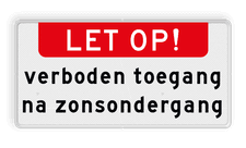 Aluminium informatiebord met een dubbel omgezette rand