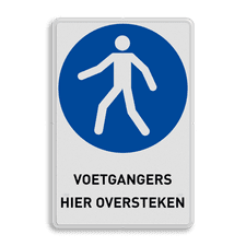 Veiligheidsbord met dubbel omgezette rand