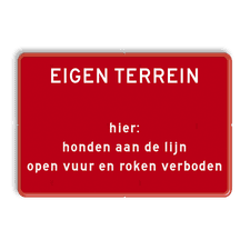Aluminium informatiebord met een dubbel omgezette rand