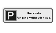 Aluminium informatiebord met een dubbel omgezette rand