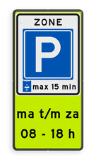 Aluminium informatiebord met een dubbel omgezette rand