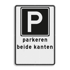 Aluminium informatiebord met dubbel omgezette rand