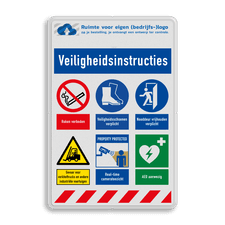 Veiligheidsbord met dubbel omgezette rand