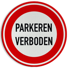 Aluminium informatiebord met een dubbel omgezette rand