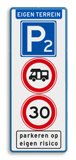 Aluminium informatiebord met een dubbel omgezette rand
