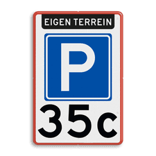 Aluminium informatiebord met dubbel omgezette rand