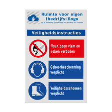 Veiligheidsbord vlak Alupanel (2mm)
