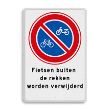 Aluminium informatiebord met dubbel omgezette rand