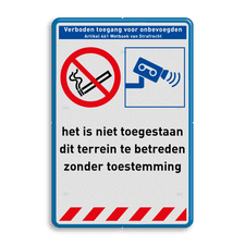 Veiligheidsbord met dubbel omgezette rand