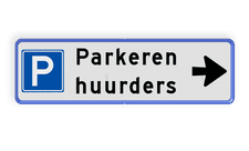Aluminium informatiebord met een dubbel omgezette rand