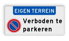 Aluminium informatiebord met een dubbel omgezette rand