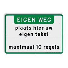 Aluminium informatiebord met een dubbel omgezette rand
