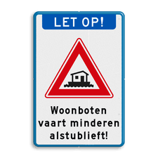 Aluminium informatiebord met dubbel omgezette rand