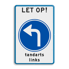 Aluminium informatiebord met dubbel omgezette rand