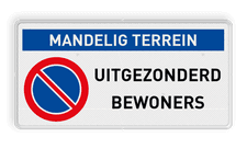 Veiligheidsbord met dubbel omgezette rand