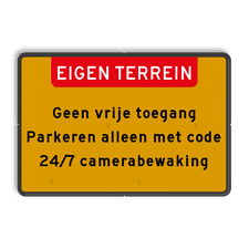Aluminium informatiebord met een dubbel omgezette rand