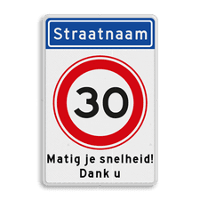Aluminium informatiebord met dubbel omgezette rand