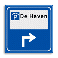 Aluminium informatiebord met een dubbel omgezette rand