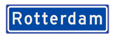 Aluminium informatiebord met een dubbel omgezette rand