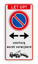 Aluminium informatiebord met een dubbel omgezette rand