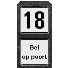 Bermpaal 1250x150x40mm met twee reflecterende bordjes 119x109mm