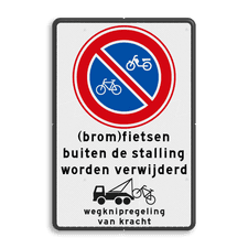 Aluminium informatiebord met dubbel omgezette rand