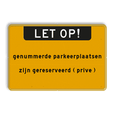 Aluminium informatiebord met een dubbel omgezette rand