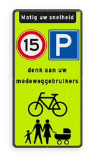Aluminium informatiebord met een dubbel omgezette rand