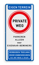 Aluminium informatiebord met een dubbel omgezette rand